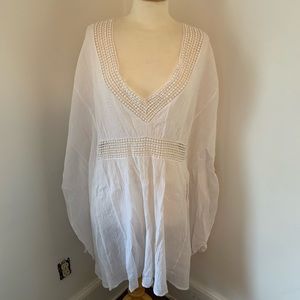 White Crocheted Coverup